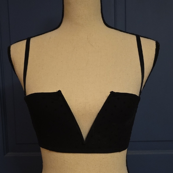 NWOT Free People Intimately Polka Dot Black Women's Bralette Removable Straps Sm - Picture 1 of 9